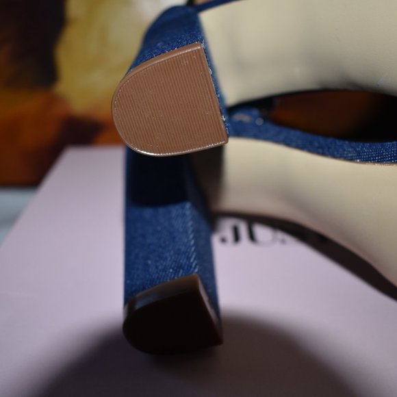 Denim Makemba Block Heel Sandals - Picture 7 of 7